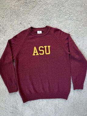 Hillflint ASU Arizona State University Knit Sweater Maroon/Gold Men's Size 2XL